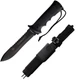Aitor Commando Gold Fixed Knife 7" Stainless Steel Blade Black Aluminum Handle