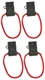 4 Lot Install Bay MAXIFH10 Waterproof Maxi Blade Fuse Holders 8 GA with Cover