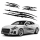 3pc Car Claw Mark Stickers Black Vinyl Scratch Decal Hood Headlight 