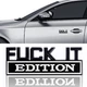 GaRhomxy Funny Edition Emblem, Car Exterior Emblems Badge 3D Black/White(FI) 