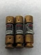 COOPER BUSSMANN,FRN-8,FUSETRON 8 AMP FUSE LOT OF 3 PRE-OWNED