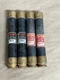 LOT OF 4 FUSETRON FRS-R-15 TIME DELAY DUAL ELEMENT FUSE 15A 600VAC