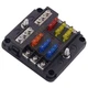 WUPP 12 Volt Fuse Block, Waterproof Boat Fuse Panel with LED Warning Indicato...