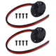 2 PCS SAE Quick Connector Power Socket Sidewall Port 12AWG Solar Panel Flush Mou