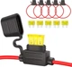 MUYI 14 Gauge Fuse Holder - 14 AWG Inline 14 AWG/20AMP, Red, Black, Yellow 
