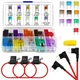 MuHize Mini ATM Fuse Tap Kit with 16 AWG Wiring - 120 Pcs 5A to 30A Fuses for...