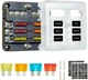 12 Volt Fuse Block, 6 Way Marine Fuse Block with Led Indicator Dam Size: 6 way