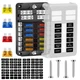 KAOLALI 12 Way Marine Fuse Block with LED Indicator 12V Fuse Box, Waterproof ...