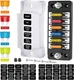 Nilight 6 Way Fuse Block with Negative Bus 12V Blade Fuse Holder ATC/ATO Fuse