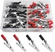 WMYCONGCONG 100 PCS Metal Alligator Clips Electrical Test Clamps with Plastic Ha