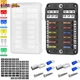 DaierTek 12 Way Fuse Block 12V 24V Blade Fuse Box with Waterproof Cover