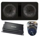 Kicker 48DCWR122 Dual 12" 1000W RMS 2 Ohm Loaded Sub Enclosure & CX1200.1 Amp