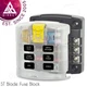 Blue Sea ST 5028 6 way Blade Fuse Block 6 Circuits with Covers│32V DC