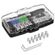 Joinfworld Fused Power Distribution Block Car Audio 4 Way Black 
