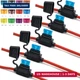 Fuse Holder ATC/ATO, 5 Packs in-Line Automotive Blade Fuse Holder with 24PCS Sta