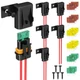 DaierTek Inline Fuse Holder 12V 12 AWG Waterproof ATC/ATO Blade Fixable 