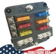 6-Way Blade Fuse Box Block Holder LED Waterproof Indicator 12V 32V Auto Marine