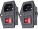 AC Power Socket With Switch & Fuse & Lamp,Chassis/Panel Mount - AC Socket & F...