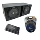Universal Car Audio Rhino Ported Dual 10 Kicker CompR CWR10 Sub Box CX1200.1