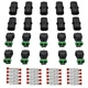MUYI 10 Kit 2 Pin Weather Pack Connector for 20-14 AWG Wire Harness 2.5Mm Series