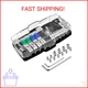 Bolipoeq 12V Fused Power Distribution Block Car Audio 4 Way MIDI (Mini-ANL) Fuse