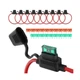 DaierTek 12 AWG Inline Fuse Holder 12V, ATO/ATC in Line Fuse Holder 12 Volt W...