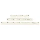 3 Straight Rulers for 6/8/12 Inch (15/20/30cm) White Aluminum