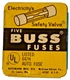 Pack of 5 Bussmann 447H Auto Fuse Vintage Glass Fuses [e-10]