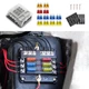 6-Way Marine Fuse Block,Waterproof 12V Fuse Block with LED Indicator, Automotive
