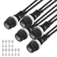 Tnisesm 5 Pcs Panel Mounted 5x20mm Screw Cap Fuse Holder with Pre-Soldered Wi...