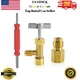 R134a Can Tap, Self-Sealing & Puncture Vehicle Refrigerant Dispenser, Golden 