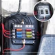 6-Way Blade Fuse Box Block Holder LED Indicator 12V 24V Auto Marine Waterproof
