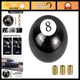 8 Ball Gear Shift Knob - Universal Manual/Automatic, 3 Threaded Adapters, Stylis