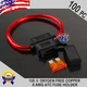 100 Pack 8 Gauge ATC In-Line Blade Fuse Holder 100% OFC Copper Wire + 1A - 40A