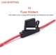 10 Fuse Holders In-line 10 Gauge AWG Car Waterproof ATC/ATO Blade Fuse Holder