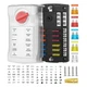 Jtron 12 Way Fuse Holder Box 12-32V with LED Warning Indicator Light Moisture...