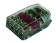 Stinger SHD821 Chrome Midi Fused Distribution Block (2) 1/0 Or 4 Gauge Inputs