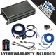Kicker 46CXA12001 Car Audio Sub Amp CXA1200.1 w/ PKD1 Amplifier Kit Accessories