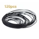 120PCS 40-130mm Universal Mix Cassette Rubber Tape Machine Belt Assorted Common