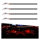 4PCS DC 12V Waterproof Car LED Light Strip, 30CM/1Ft 3528 15SMD Car Red