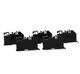 Lot of 5: Allen Bradley 1492-H Terminal Blocks, 500V, Black, 4mm