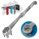 3-in-1 Aluminum Drum Bung Wrench for 10 15 20 30 55 Gallon Drum Silver