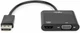 Rocstor - Y10A295-B1 - Rocstor DisplayPort To HDMI VGA Adapter - 4K 60Hz - 1 x