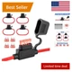Compact 10 AWG Inline Fuse Holder 40A for Safe Electrical Connections - 4 Count