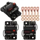 Hamolar 3 Pack 200 Amp Circuit Breaker Manual Reset Wire Lugs Copper 200A 