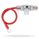 InstallGear 8 Gauge AWG 1ft Power Wire with 100 Amp AGU Fuse 80A Fuse, Red