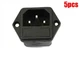 5Pcs 10A/250A Ac Power Socket /Outlet/Jack With Fuse Base 5X20MM New Ic ua