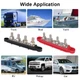 48V 250A Bus Bar Power Distribution Block M8 M10 Stud 4 Way Car RV Boat