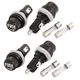 uxcell a15071500ux0372 Screw Cap Panel Mounted Fuse 5x20mm(4Set), black 