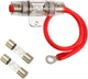 50A AGU Fuse Holder with 8 Gauge AWG 1ft Power Wire - 99.9% Oxygen-Free 